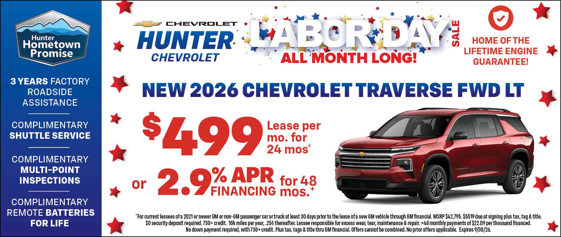 2026 Traverse $499