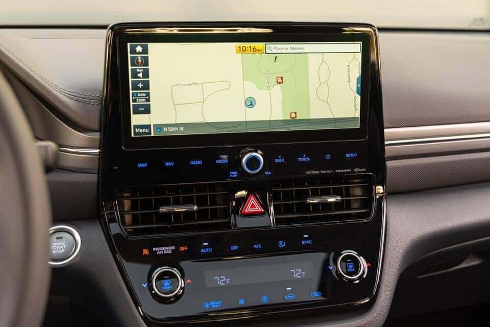 2021 IONIQ Hybrid control panel and infotainment system