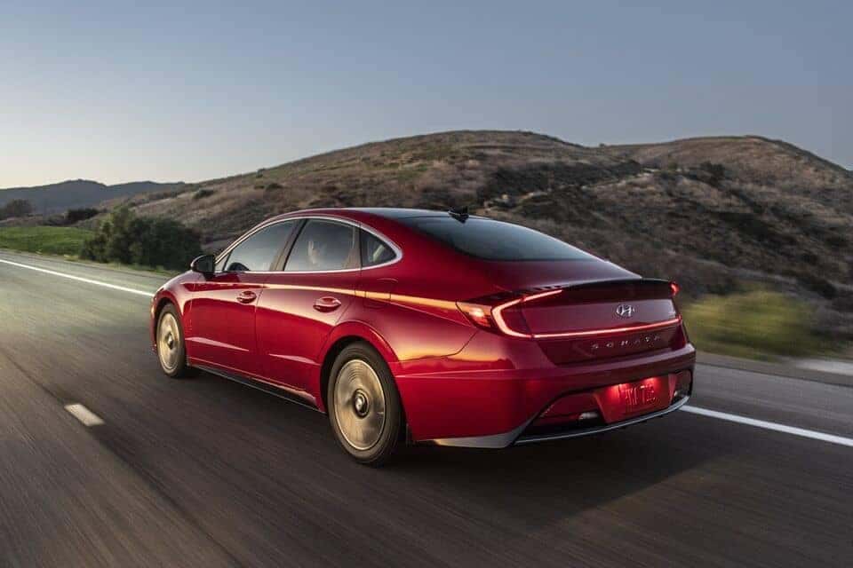 2021 Sonata Hybrid driving open road