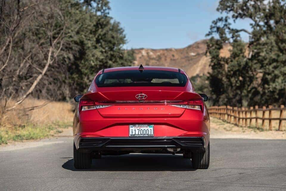 2021 Elantra rear view