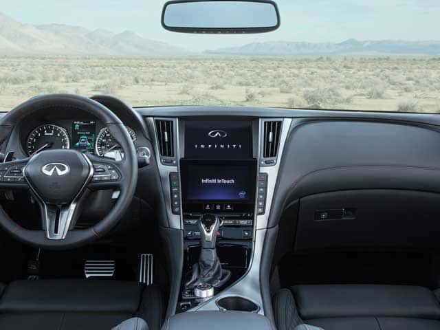 2022 Q50 View From Back Of Vehicle Of Frontseat