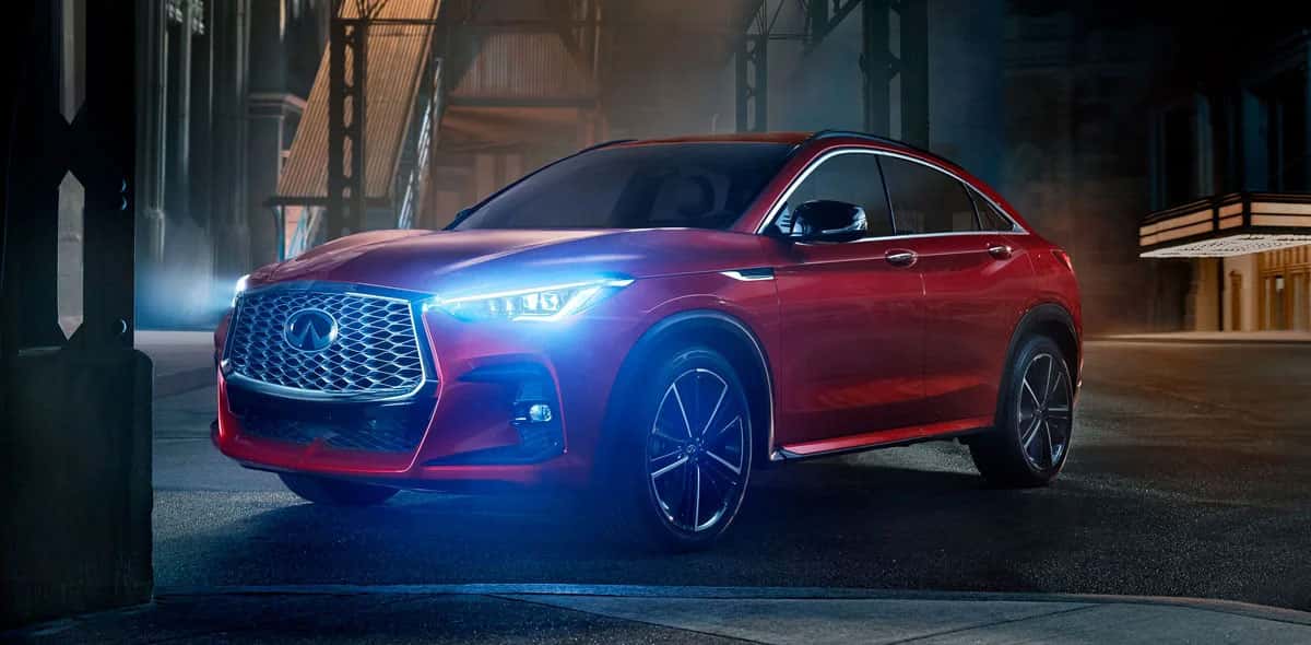 2022 QX55 Parked With Headlights On