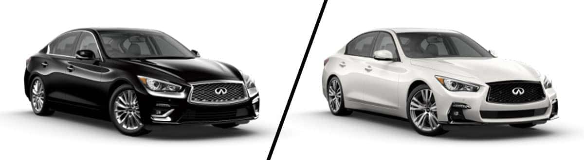 2023 q50 luxe vs 2023 q50 sensory