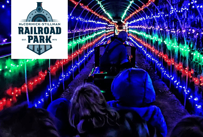 HOLIDAY LIGHTS EVENT AT MCCORMICK-STILLMAN RAILROAD PARK