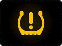 Low tire pressure warning light