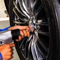 installing tire