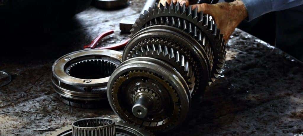Mehanic Working on a Transmission Repair