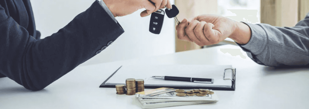 Handing over car keys