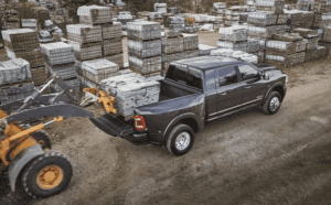 Ram truck at work site