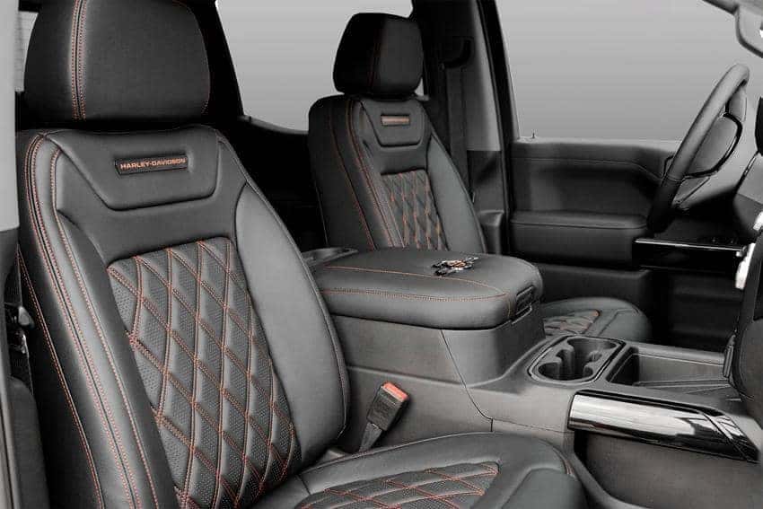 Harley-Davidson GMC Sierra Leather Interior Shot from passenger side view