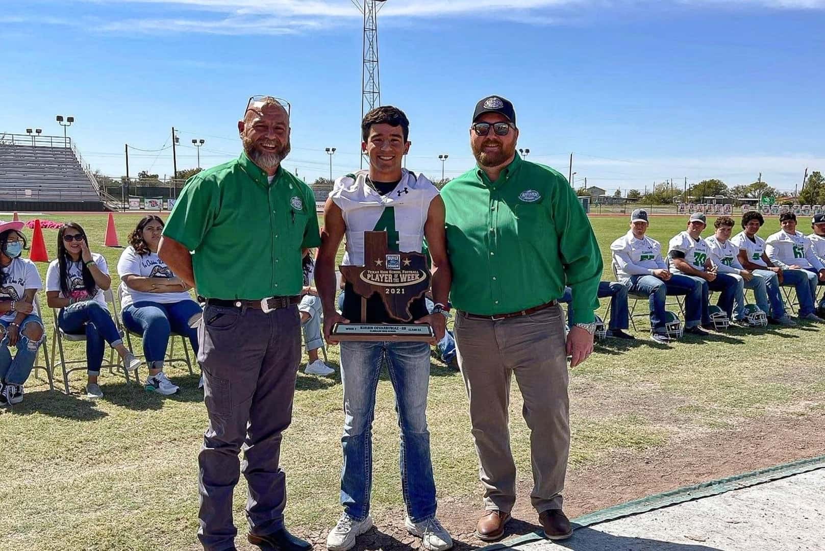 Korbin Covarrubiz Senior, QB Eldorado High School for being selected as one of the Built Ford Touch Players of the Week for the week of October 8th in 2021