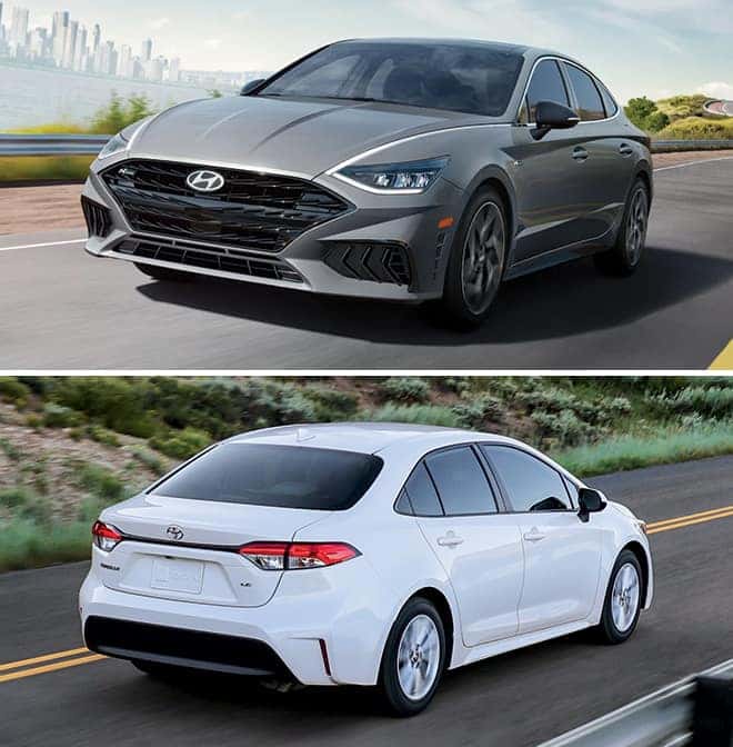 Hyundai Sonata Vs. Toyota Corolla Exterior