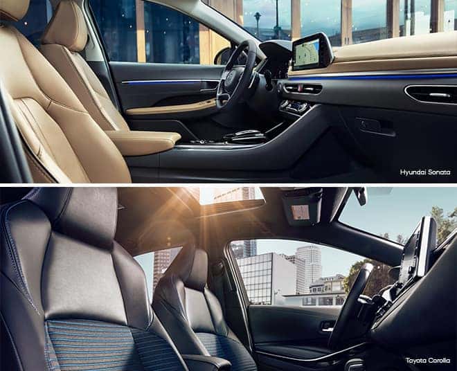 Hyundai Sonata Vs. Toyota Corolla Interior 