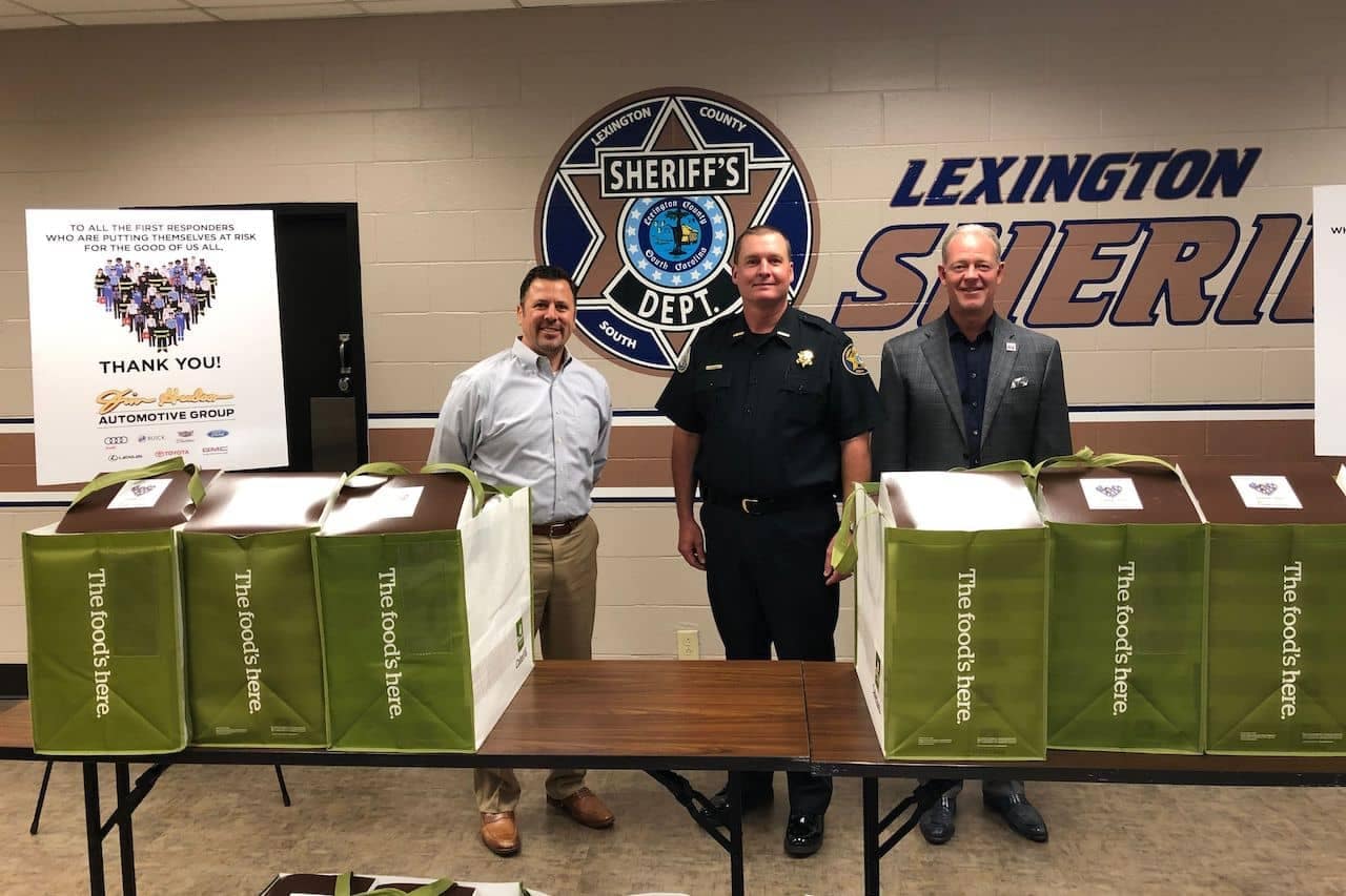 Jim Hudson Automotive Group donating food to Lexington Sheriff's Department