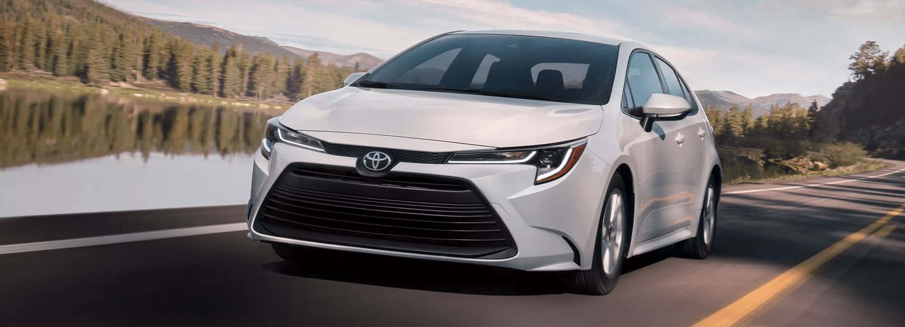 Corolla Driving Down Road