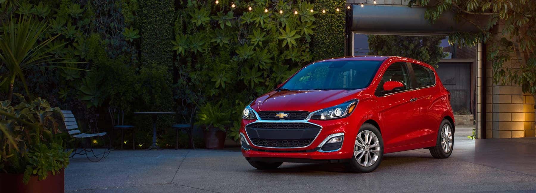 2020 Red Chevy Spark Parked at Angle