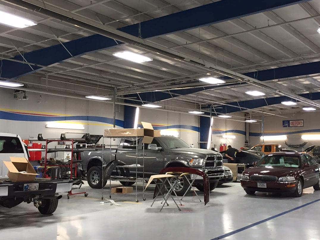 truck and shelves