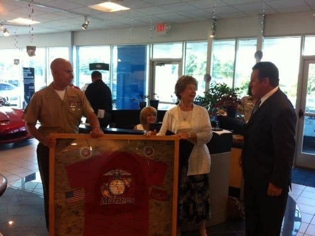 Members of the Soldier's Wish List honored Johnny Londoff, Jr. for his work on behalf of Veterans.