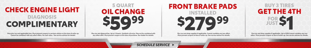 Schedule Service - Service Specials