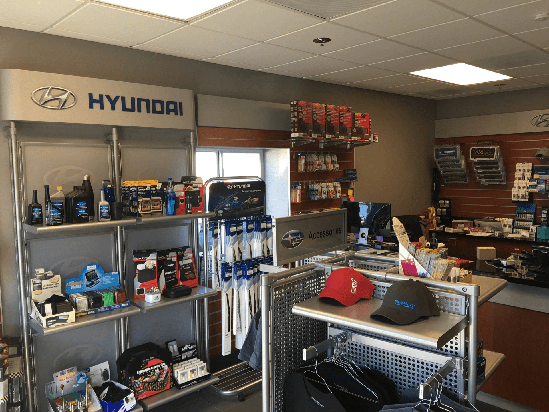 interior view of Hyundai parts department