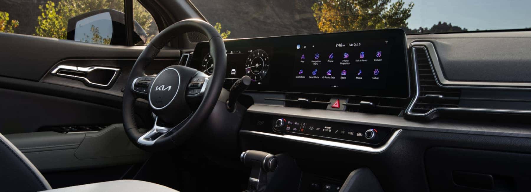 Interior of a Kia vehicle