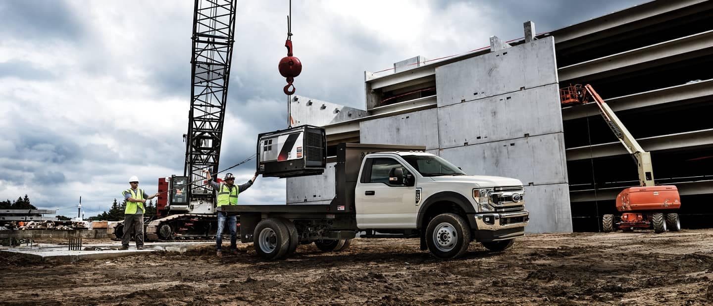 Ford Chassis Cab on construction site
