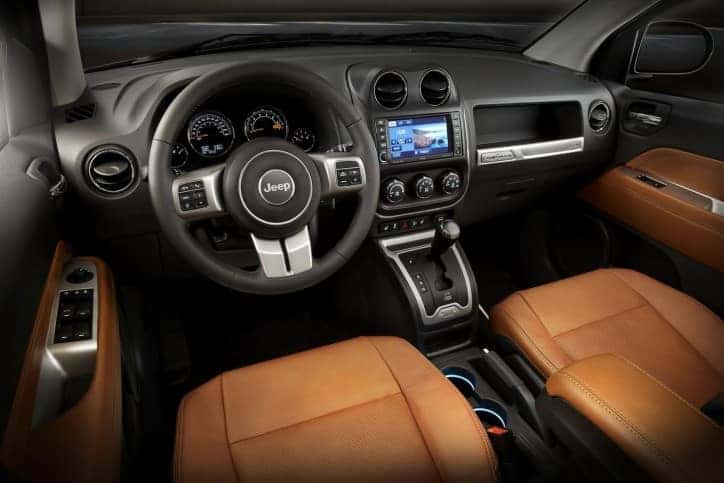 2014-Jeep-Compass-Limited-in-interior-in-Saddle-Brown