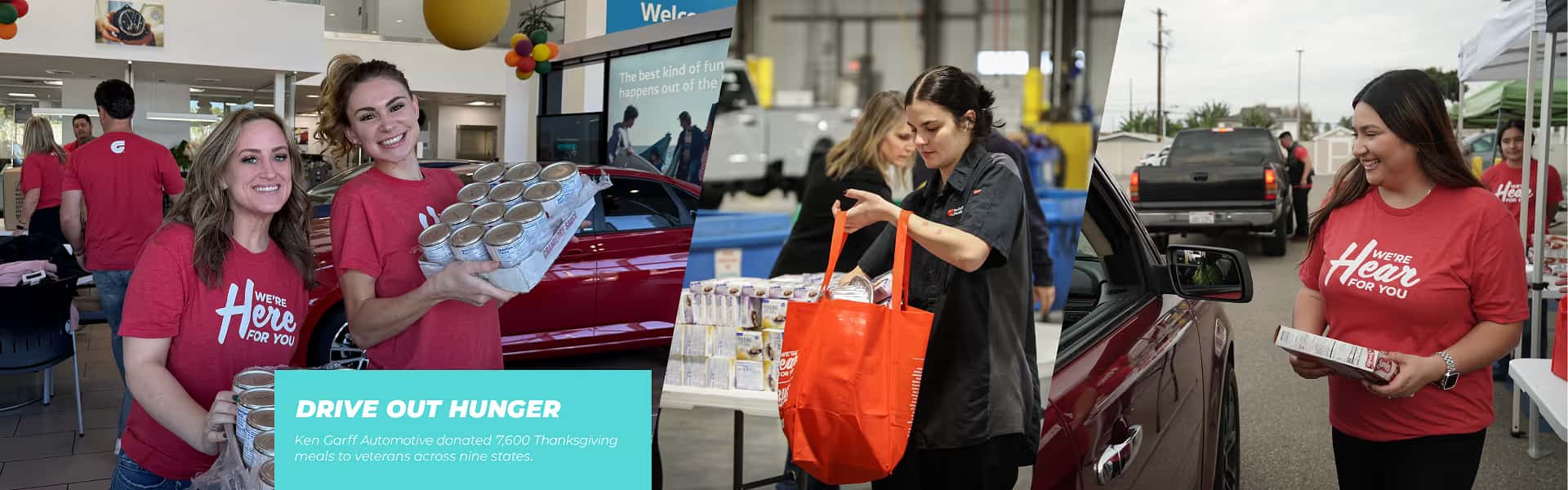 Drive Out Hunger - Ken Garff Automotive donated 7,600 Thanksgiving meals to veterans across nine states.