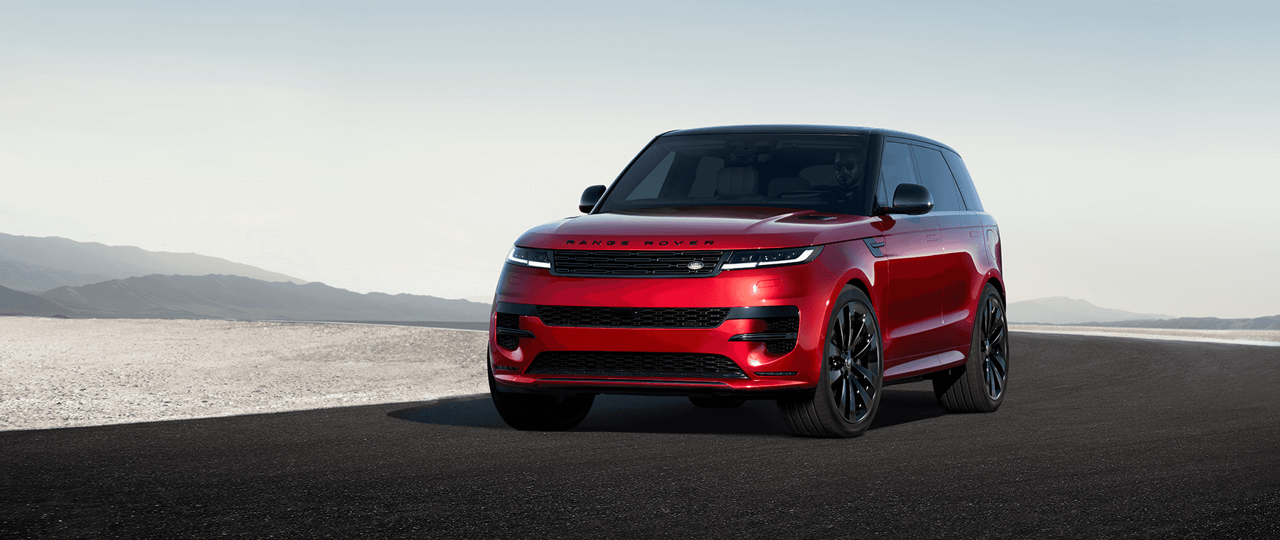 Image features Red Range Rover Sport. Pre-production model shown. Color not available.