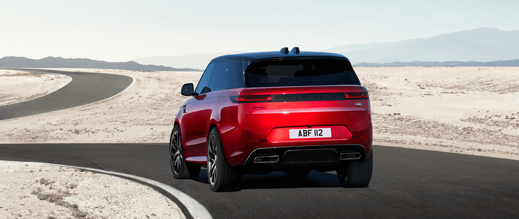 Image features Red Range Rover Sport. Pre-production model shown. Color not available.