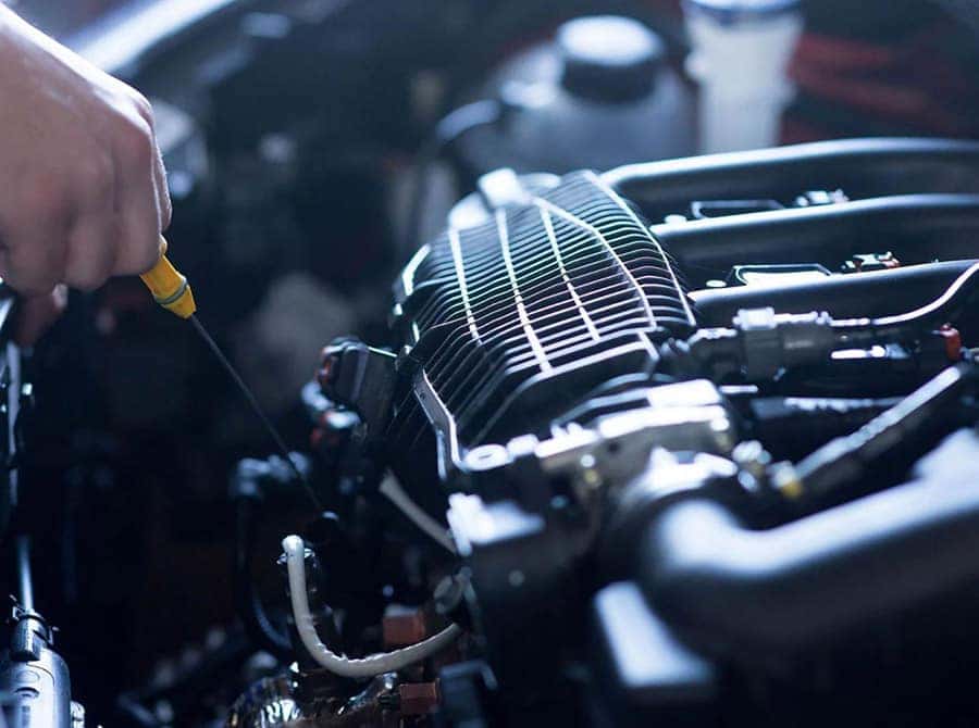 Land Rover engine inspection