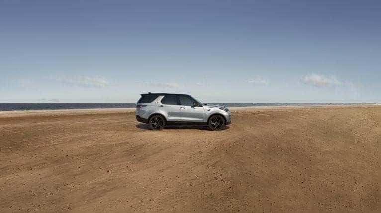 Land Rover driving in desert