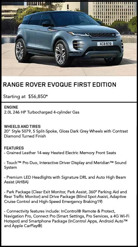Range Rover Evoque First Edition