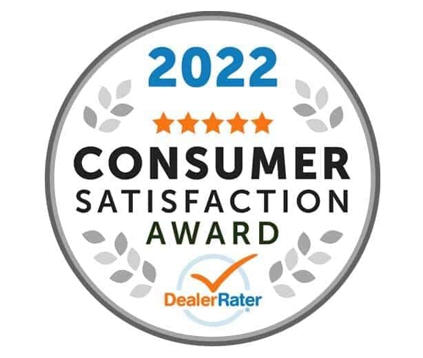 2022 Consumer Satisfaction Award Dealerrater