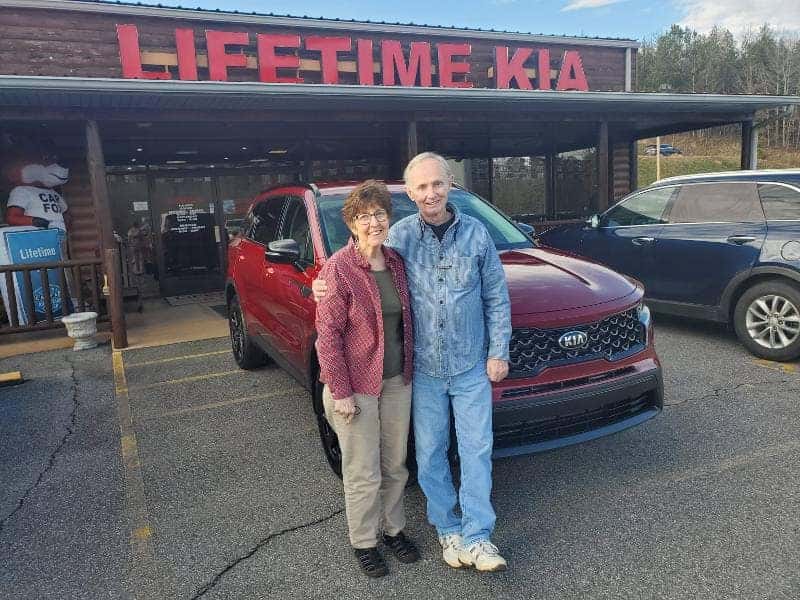 two happy people