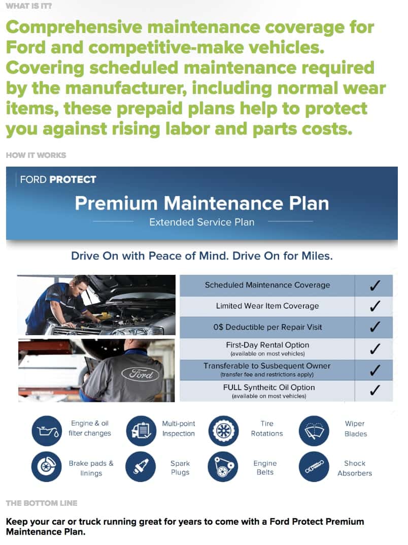 Ford Premium Maintenance Plan
