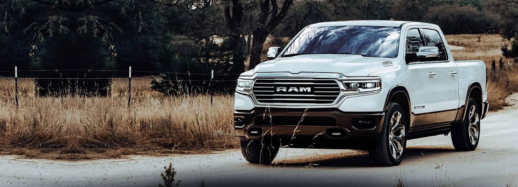 The 2022 Ram 1500 parked on a dirt road