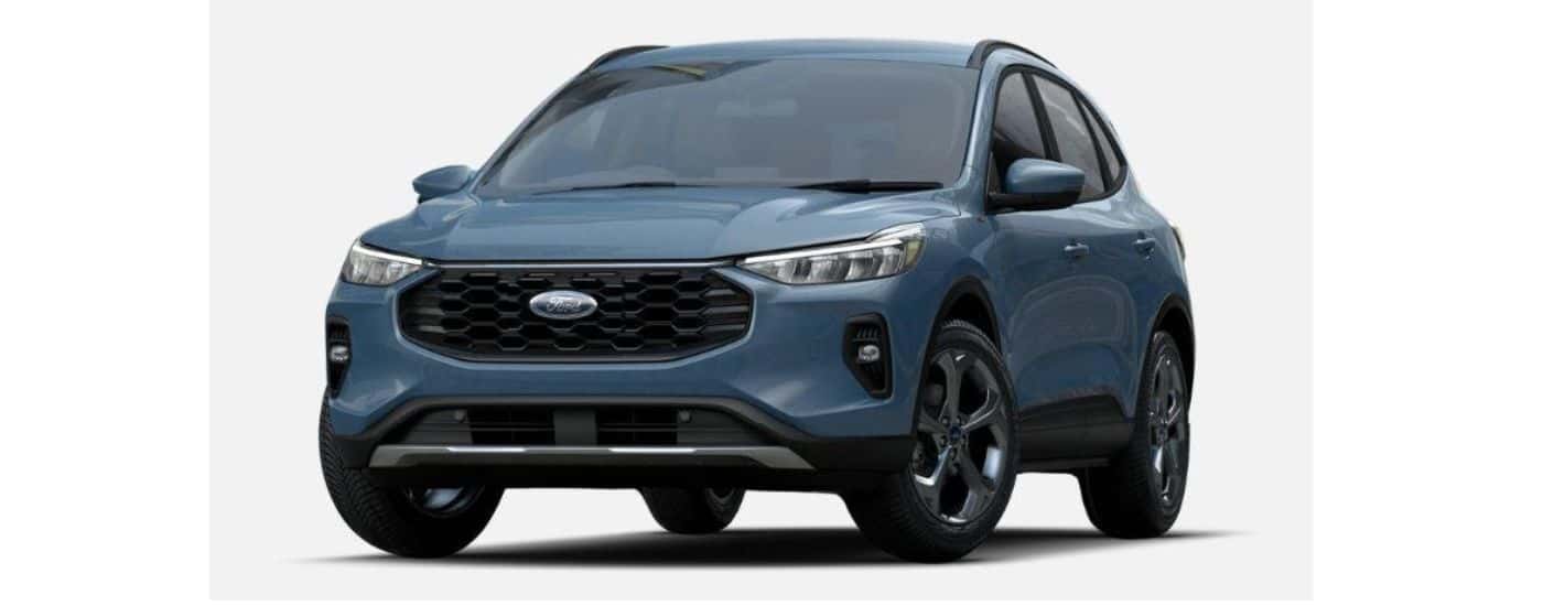 A blue 2025 Ford Escape is angled left.
