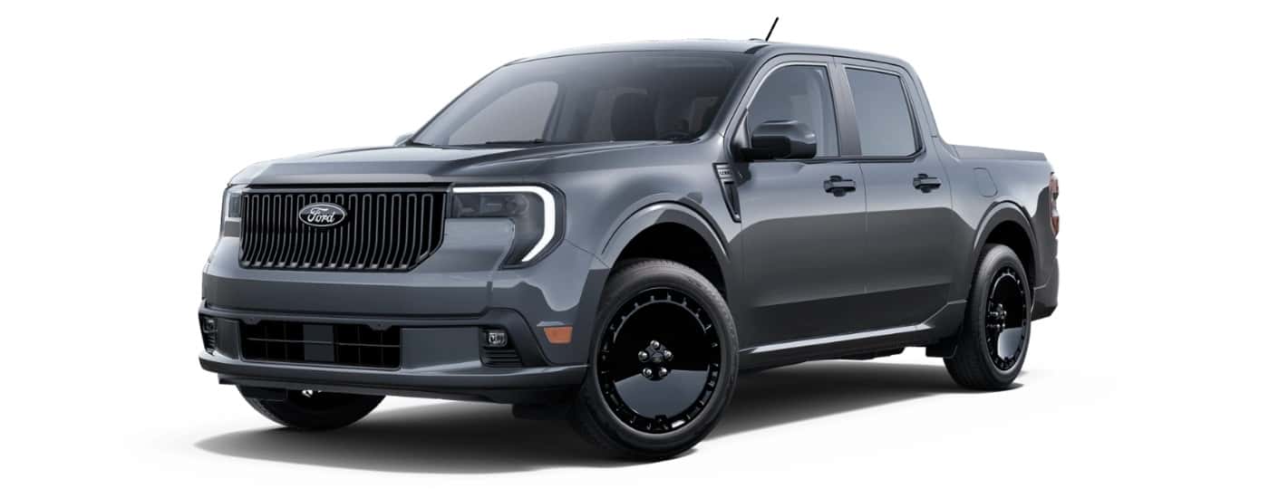 A grey 2025 Ford Maverick Lobo is angled left.