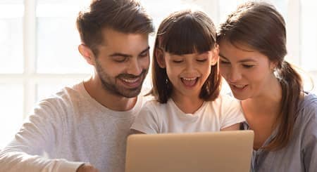 Family buying online