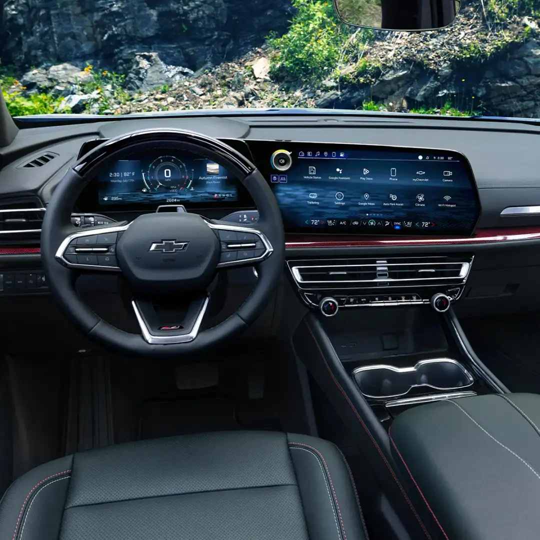 Interior view of the new 2024 Chevrolet Traverse