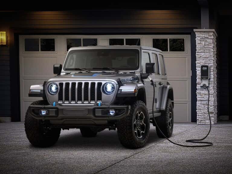 Jeep EV plugged in