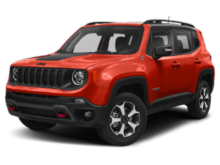An orange 2019 Jeep Renegade