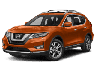 Orange Nissan Rogue angled