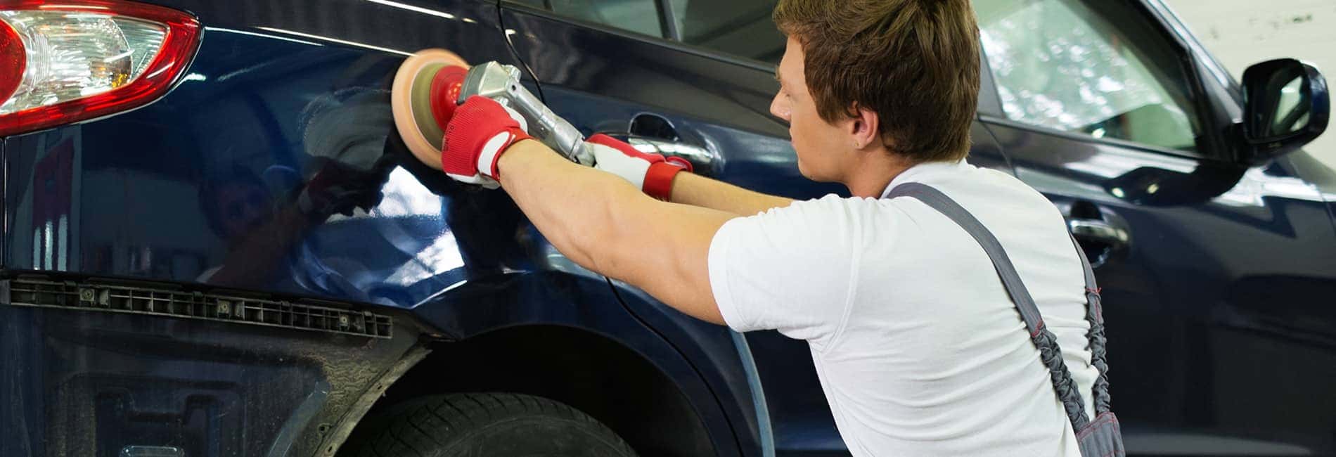 technician working on a beautifying a vehicle mobile