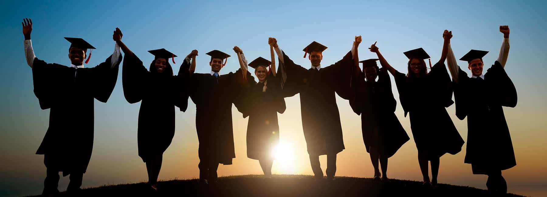 students celebrating