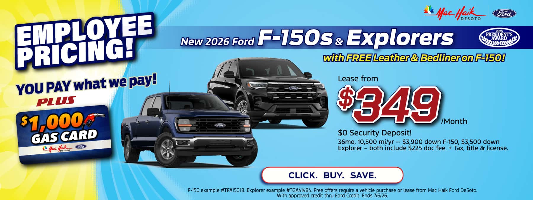 F-150 and explorer banner