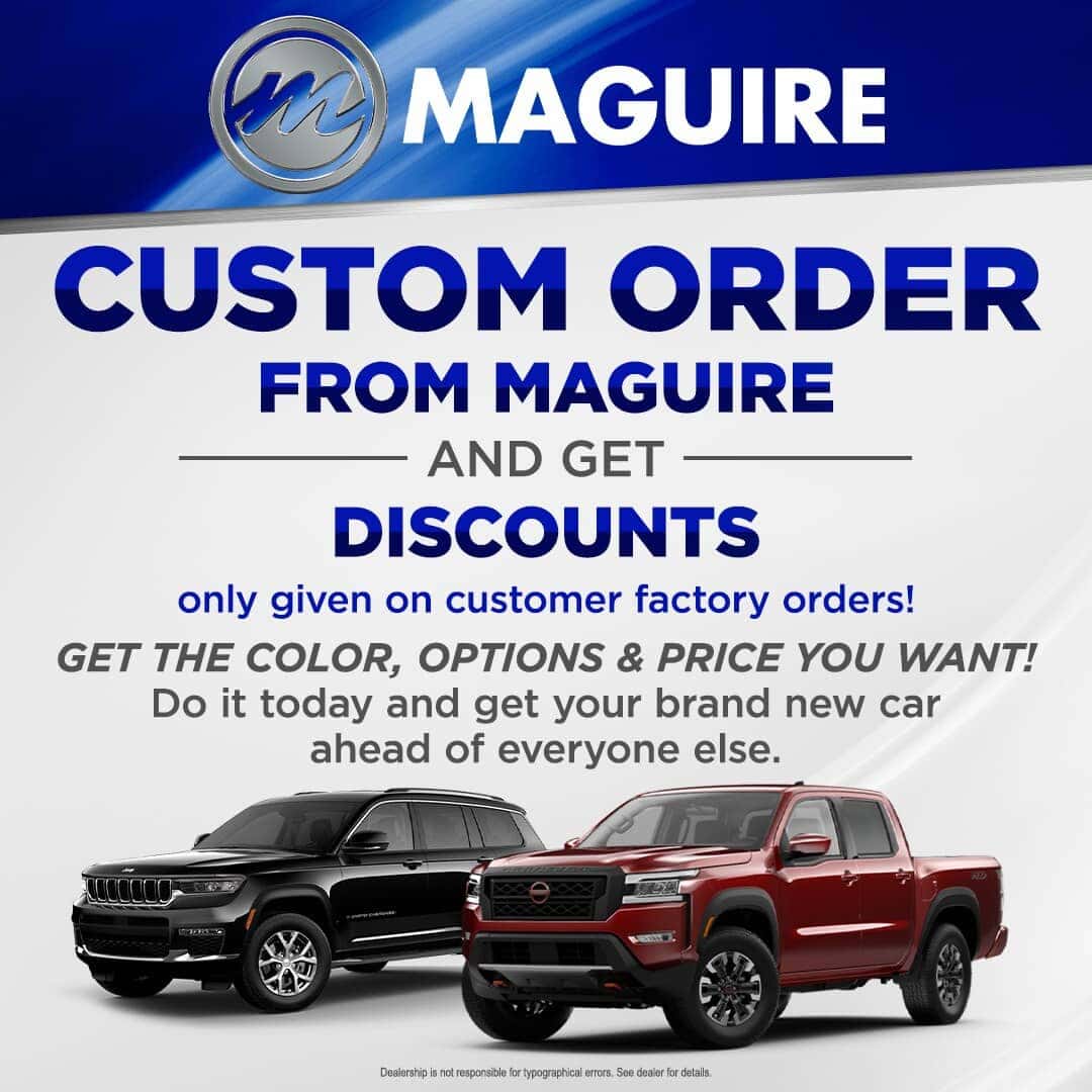 Maguire Custom Order discounts