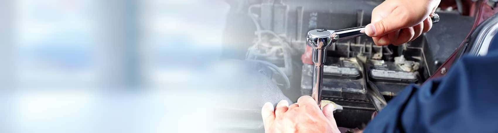 Mechanic working on a vehicle