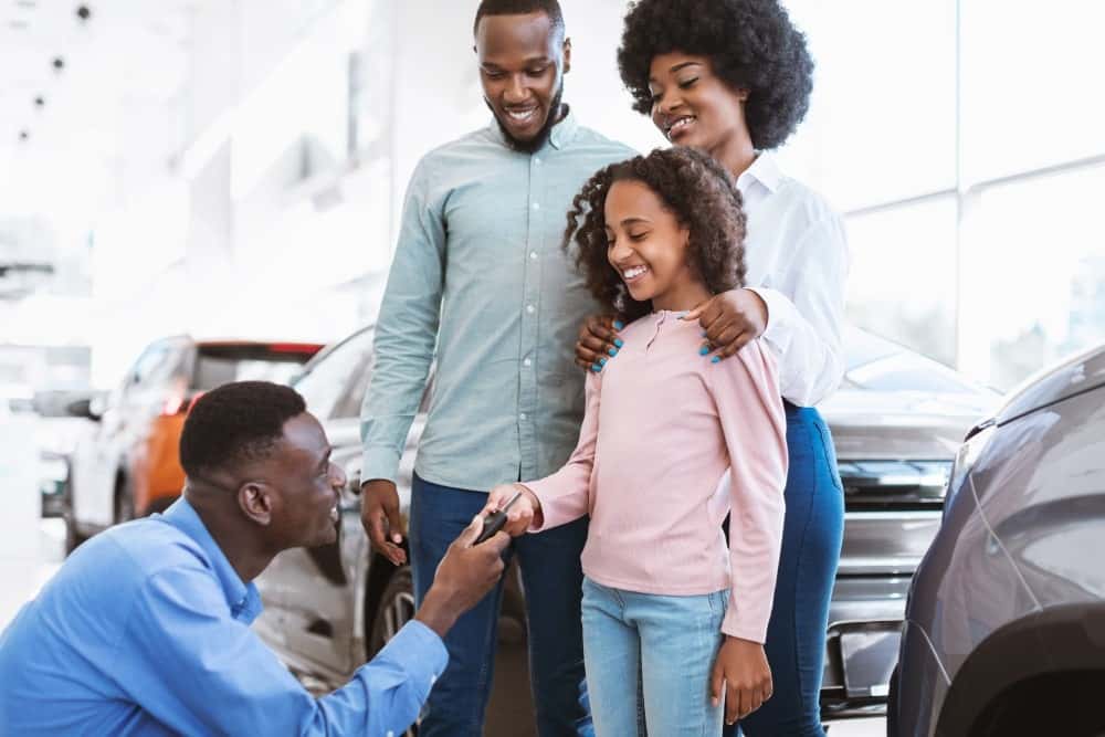 Family purchasing car